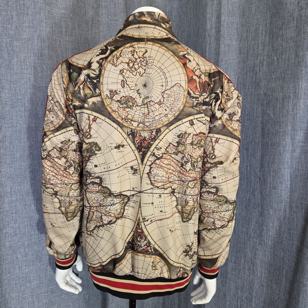 G-Style Global Conquer Track Jacket Full Zip Men's L Tan Graphics - Picture 3 of 9